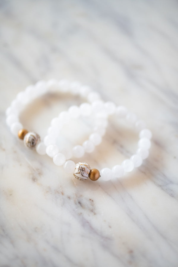 The Darcy Bracelet in White