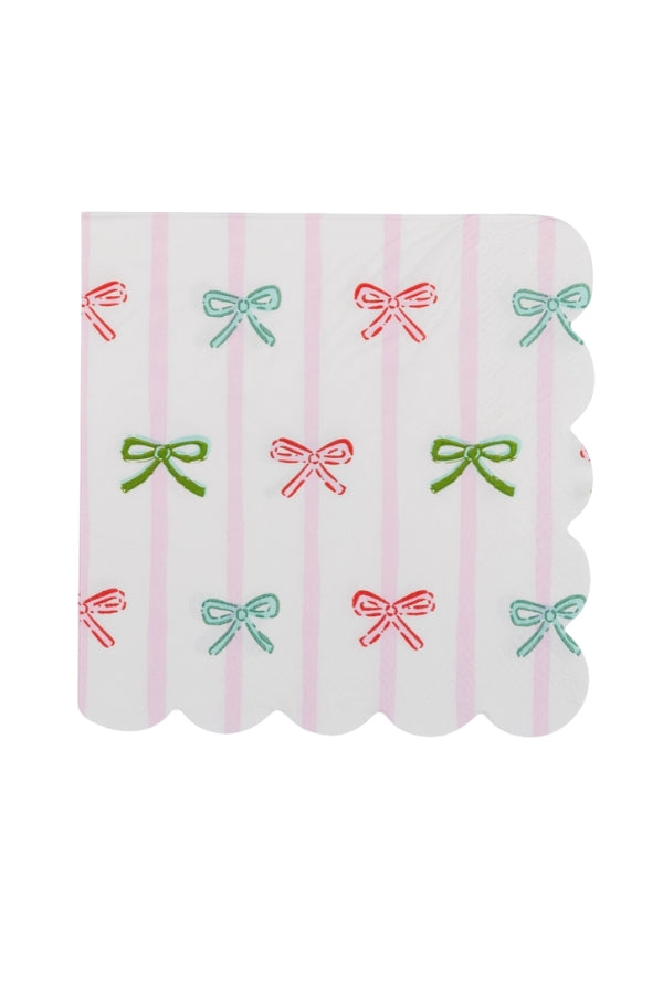 The Bows and Stripes Cocktail Napkins