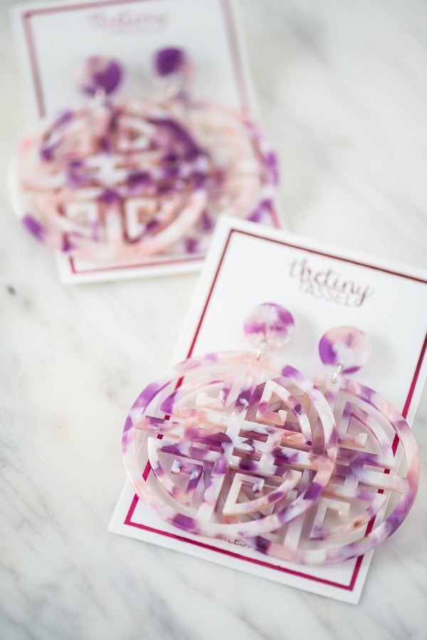 The Amelia Earring in Purple