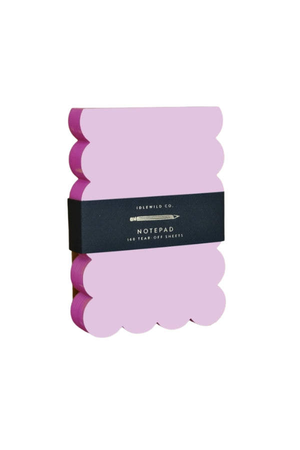 The Lilac and Hot Pink Scalloped Notepad