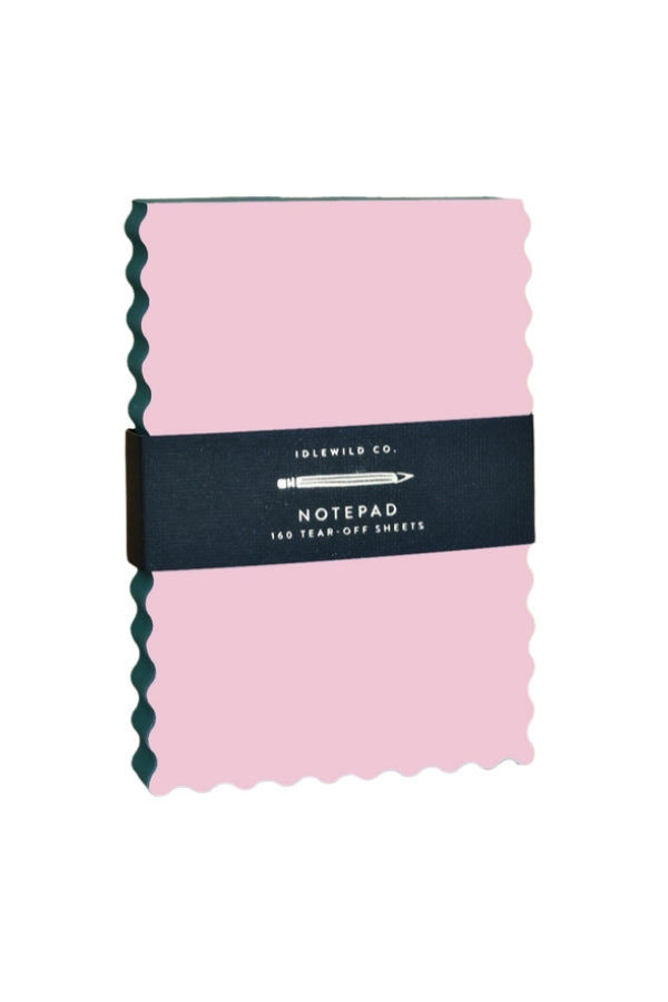 The Pink and Green Wavy Notepad