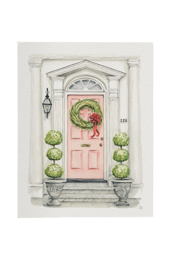 The Pink Door Holiday Greeting Card