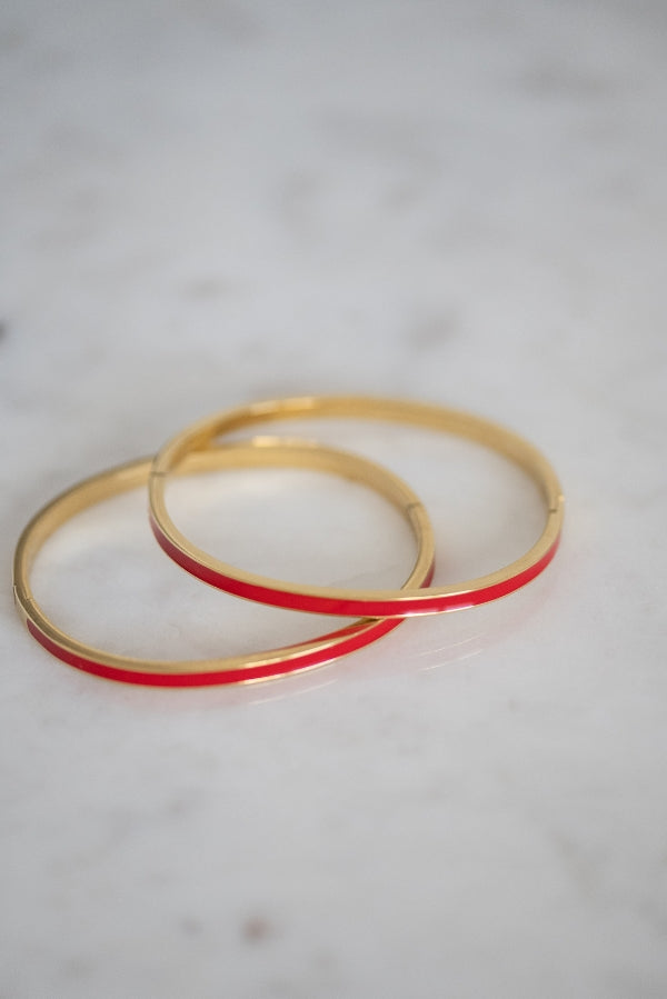 The Tully Bangle in Red