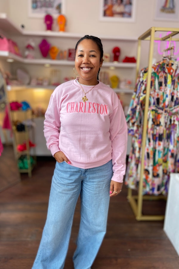 The Charleston Sweatshirt in Pink