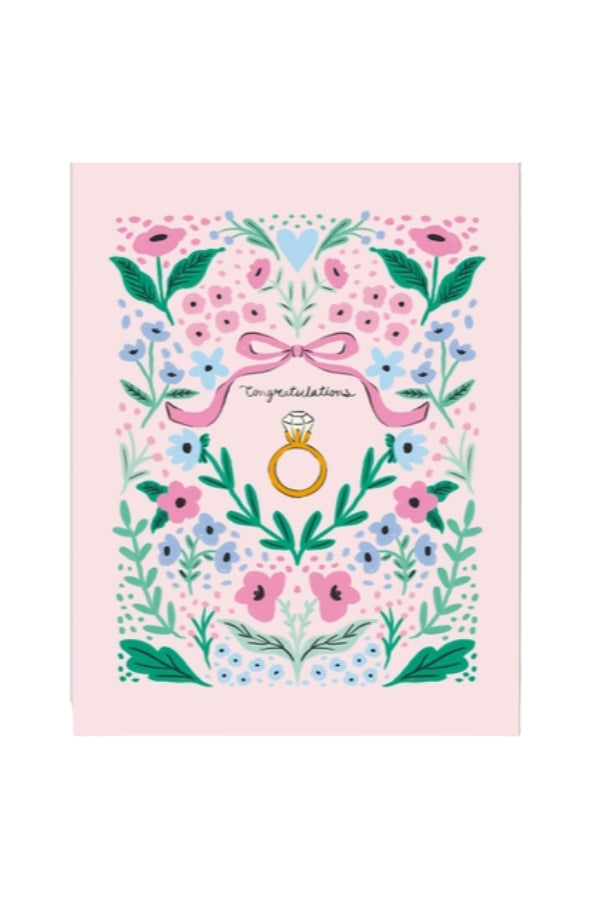 The Floral Engagement Ring Card
