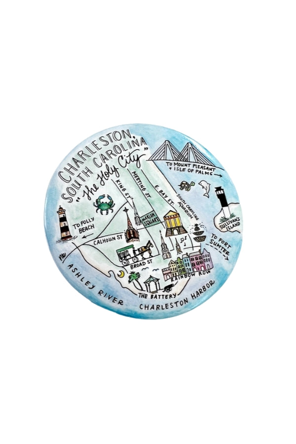 The Charleston Map Magnet