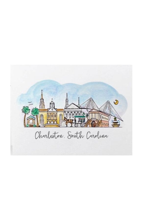 The Charleston Skyline Greeting Card