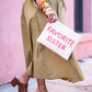 The Favorite Sister Canvas Clutch