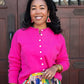 The Cromwell Cardigan in Hot Pink