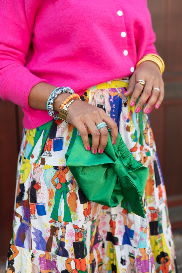 The Mimi Clutch in Kelly Green