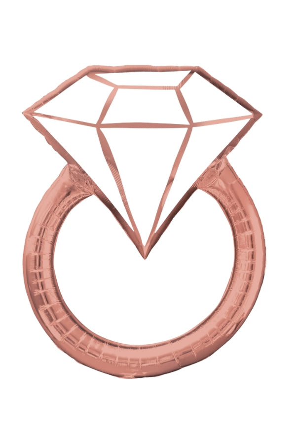 The Rose Gold Engagement Ring Balloon