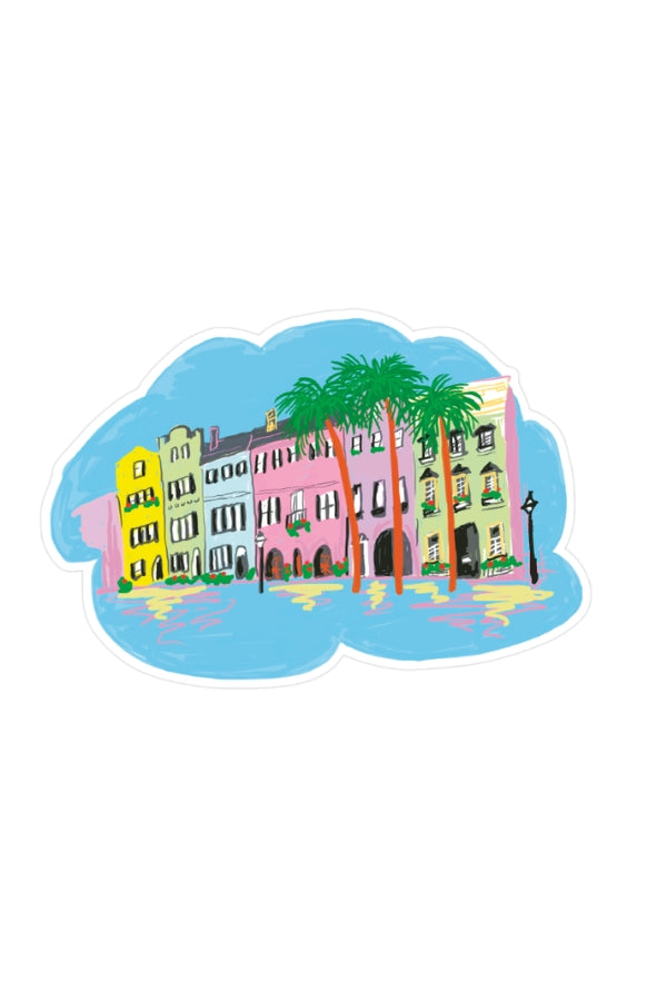 The Rainbow Row Sticker