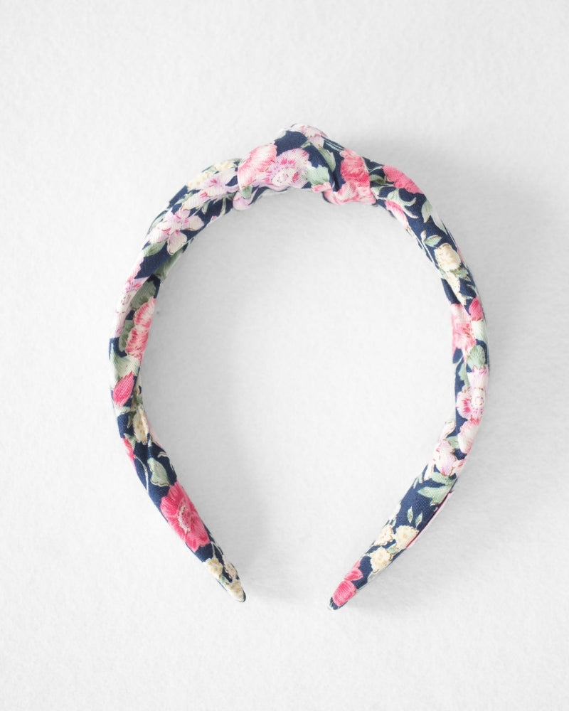 The Navy Floral Headband