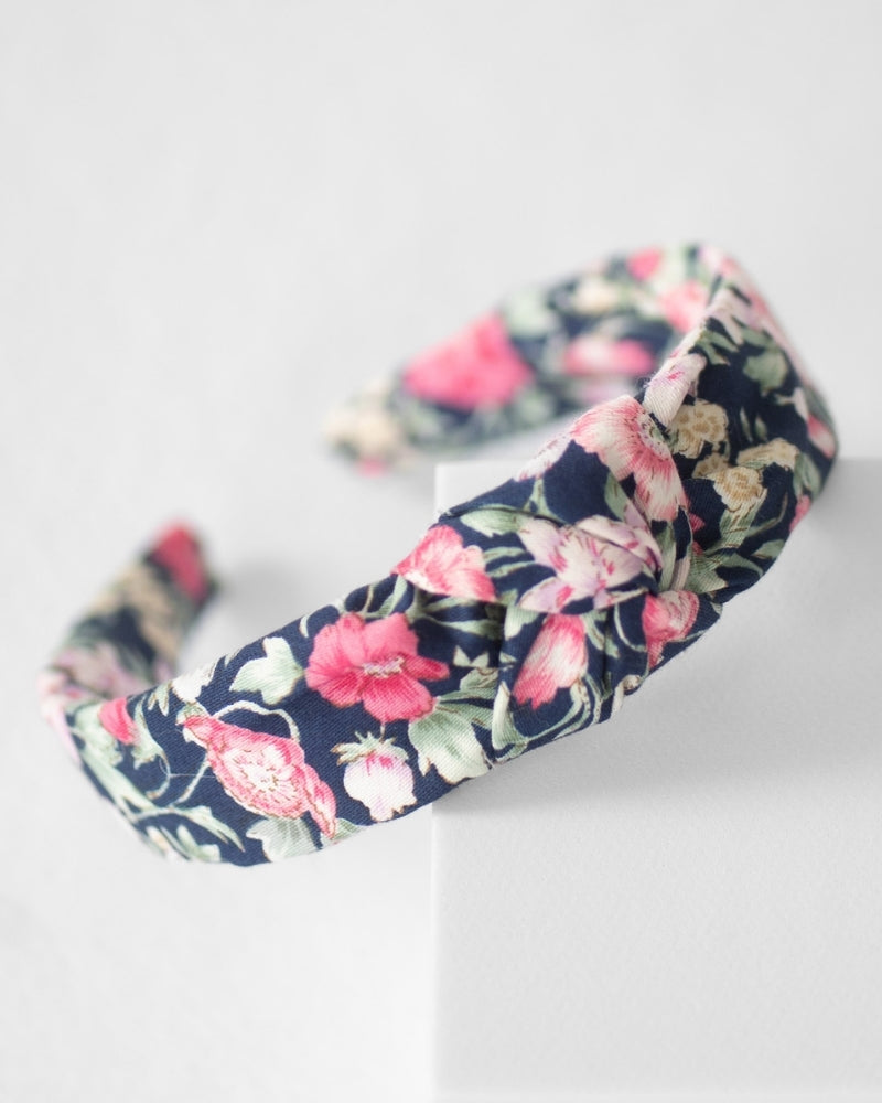 The Navy Floral Headband