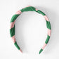 The Pink and Green Striped Headband