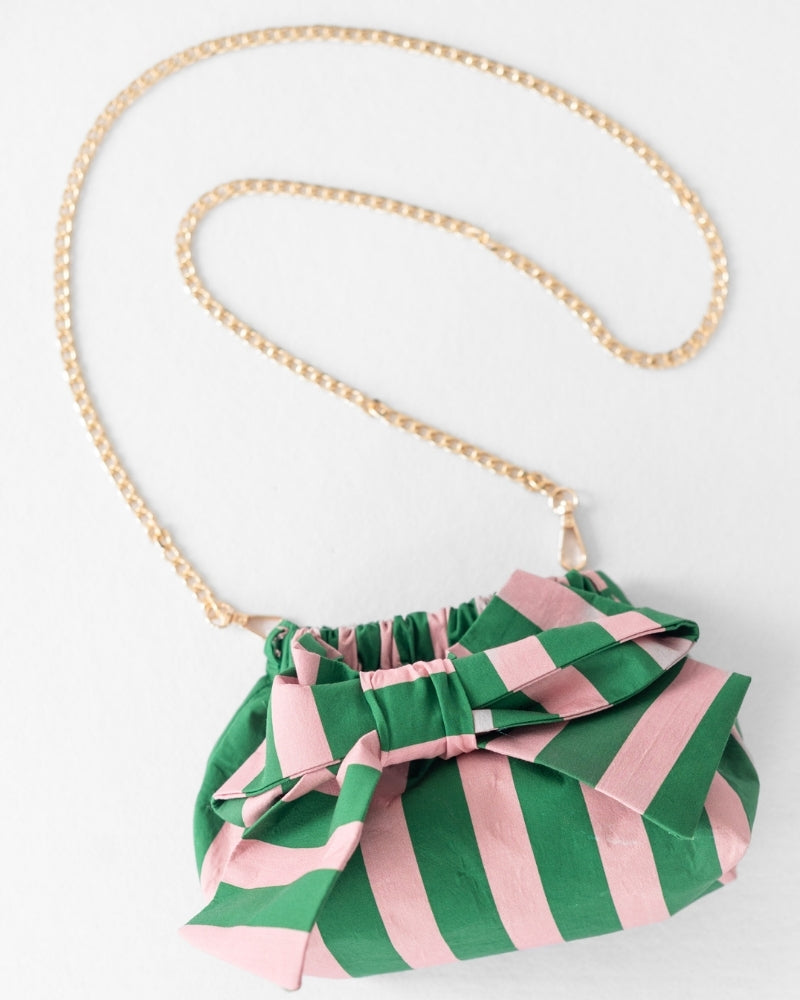 The Mimi Clutch in Heritage Stripe