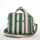 The Pink & Green Stripe Mini Duffel