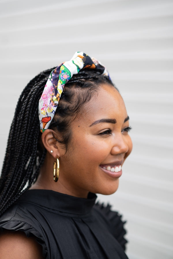 The Tiny Tassel Headband in Septima Print