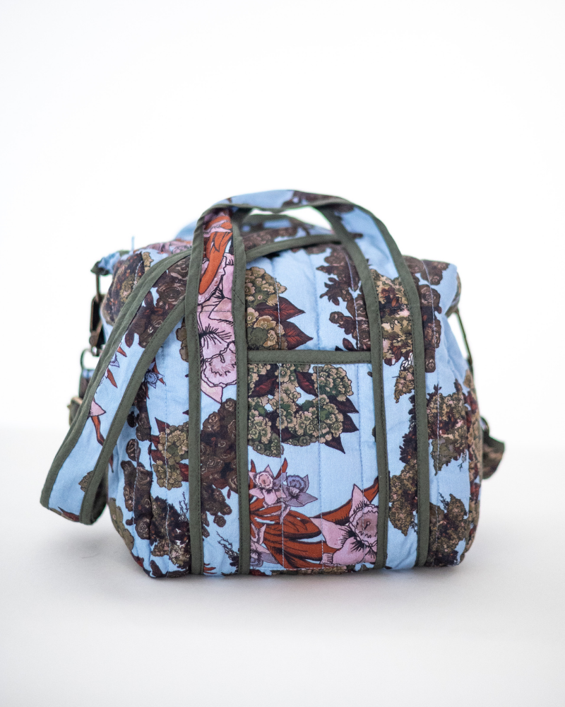 The Blue Floral Mini Duffel