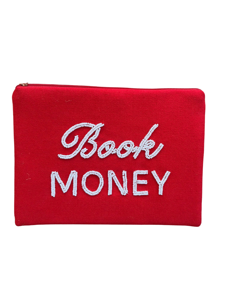 The Book Money Mini Clutch in Red & White