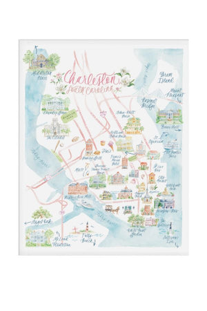 The Charleston Map Art Print By Simply Jessica Marie