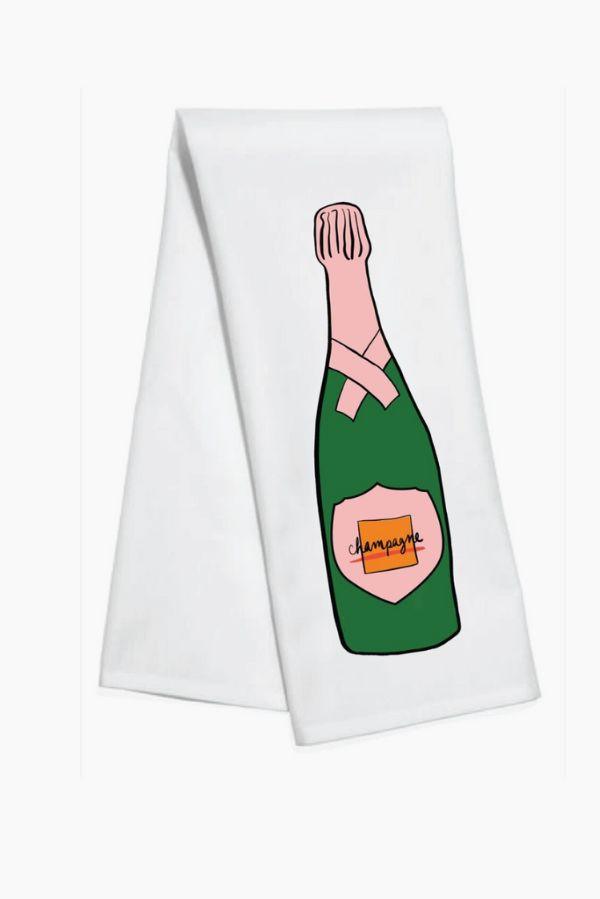 The Champagne Bottle Tea Towel - TheTinyTassel