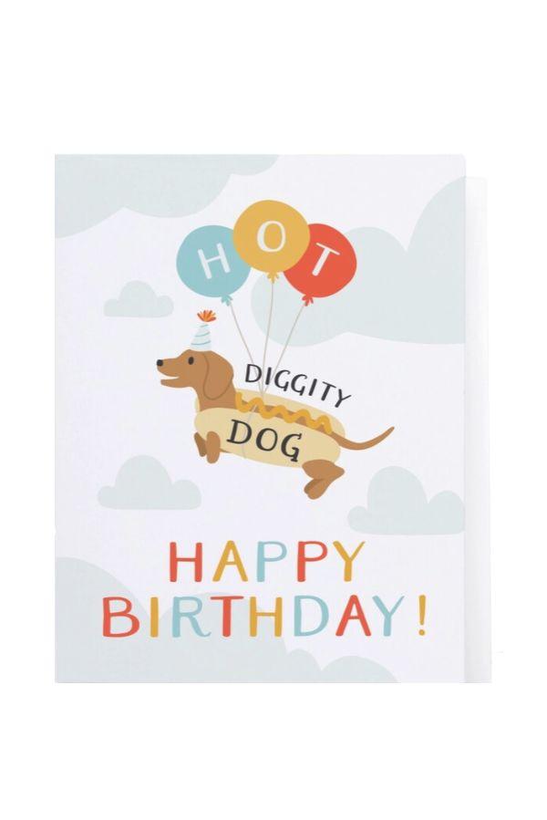 Hot Diggity Dog Greeting Card - TheTinyTassel