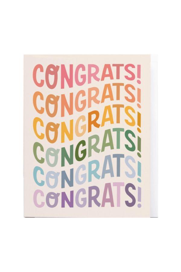 Wavy Congrats Greeting Card - TheTinyTassel