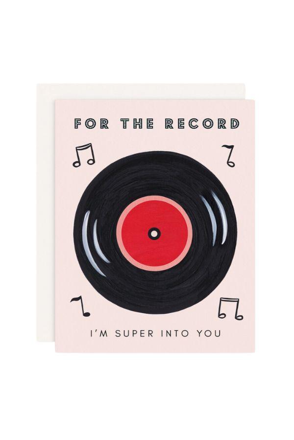 For The Record Greeting Card - TheTinyTassel