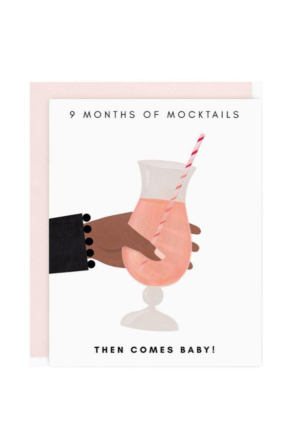 Mocktails Then Baby Card - TheTinyTassel