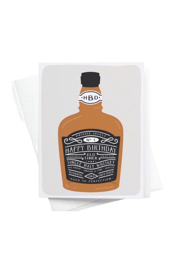 Happy Birthday Whiskey Greeting Card