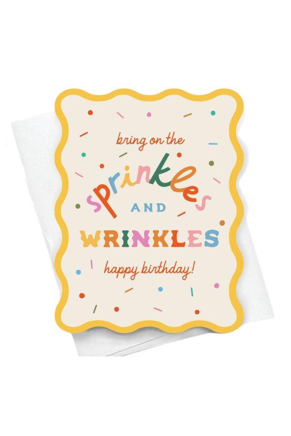 Bring on the Sprinkles and Wrinkles Happy Birthday Notecard - TheTinyTassel