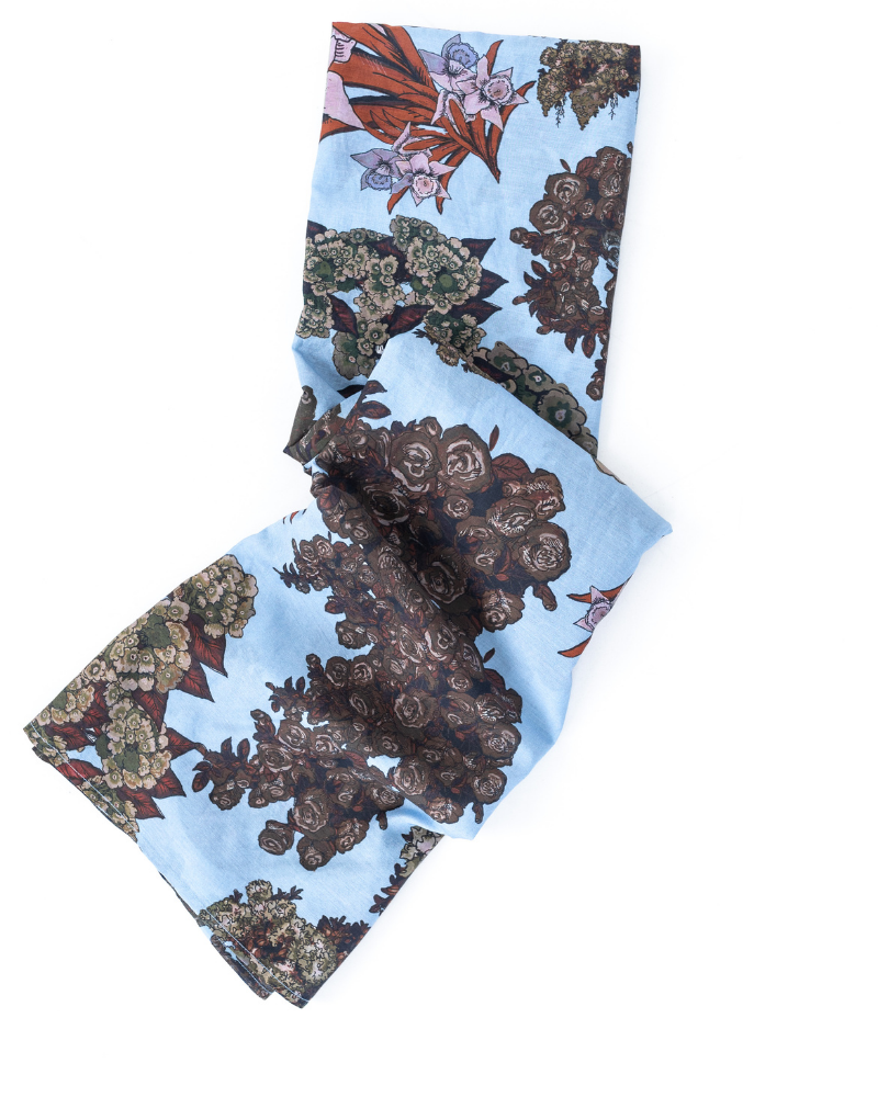 The Blue Floral Pashmina