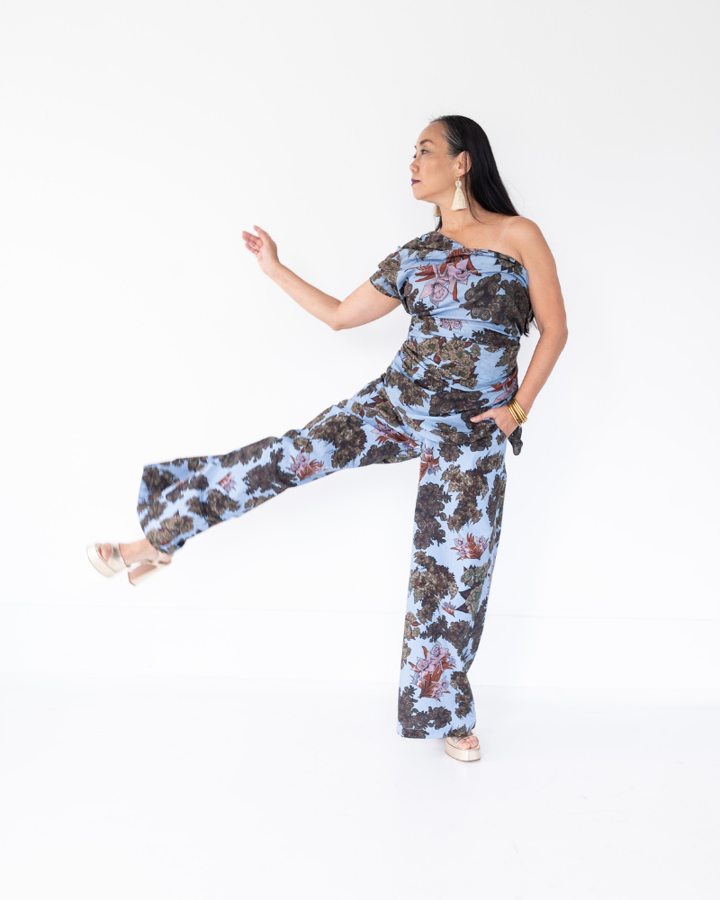 The Percy Pant in Blue Floral