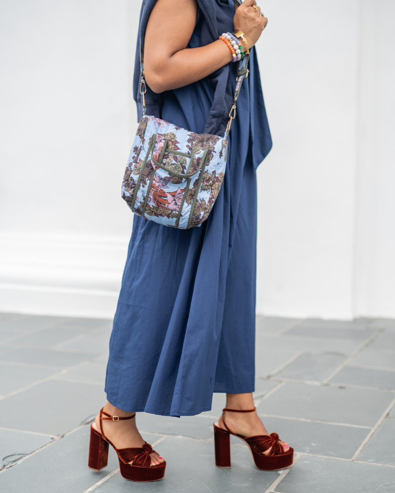 The Blue Floral Mini Duffel