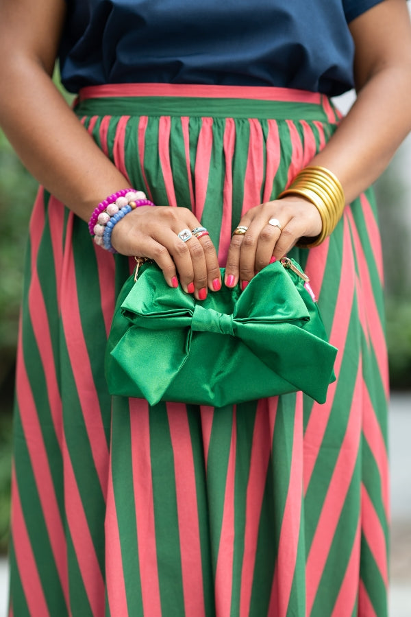 The Mimi Clutch in Kelly Green