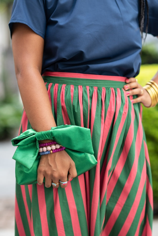 The Mimi Clutch in Kelly Green