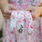 The Tiny Tassel Headband in Pink Charleston Toile Print - TheTinyTassel