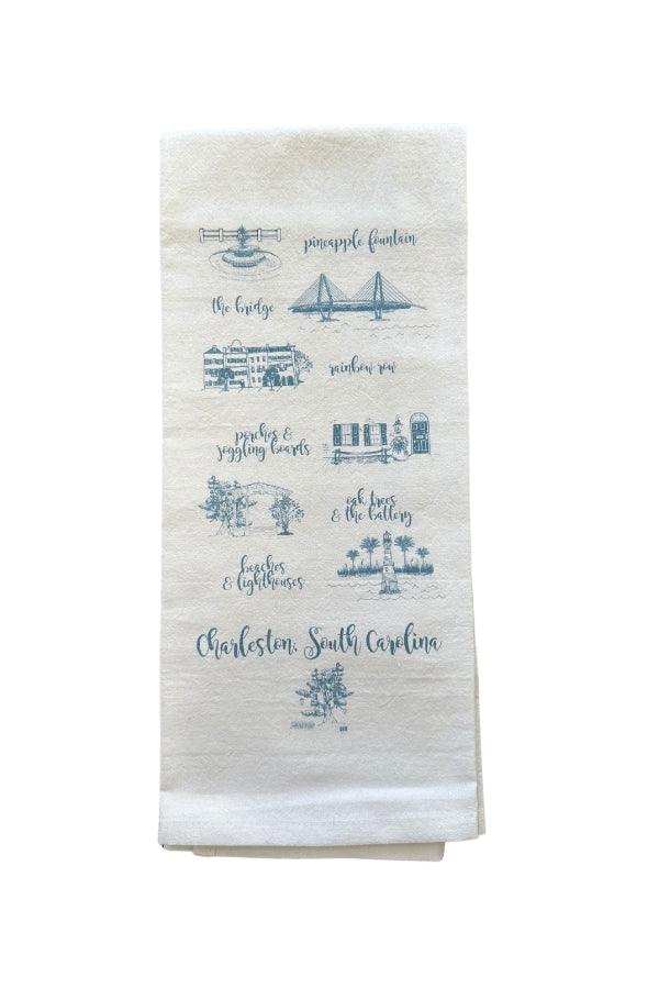 The Charleston Toile Tea Towel - TheTinyTassel