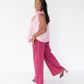 The Percy Pant in Plum Pinstripe