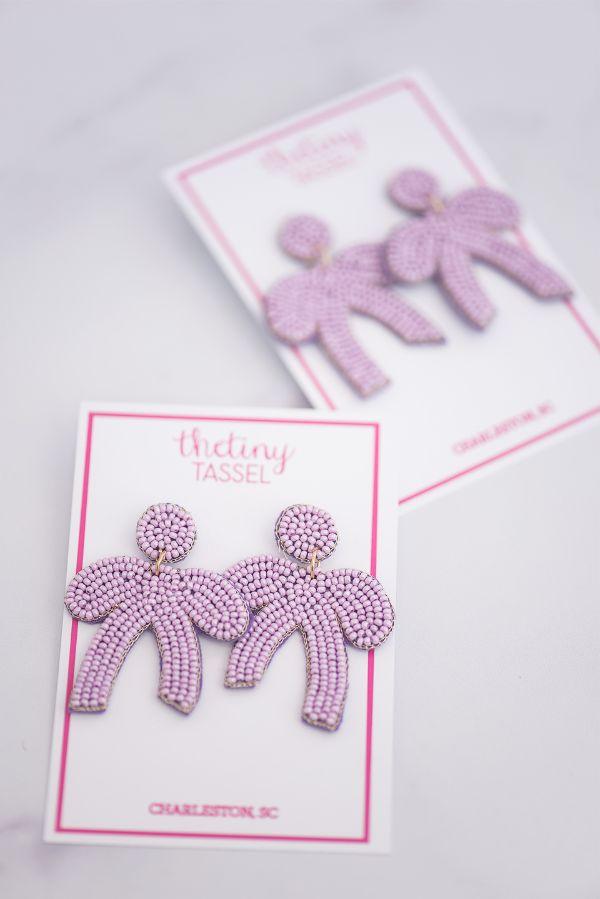 The Berkeley Bow Earring in Light Purple - TheTinyTassel