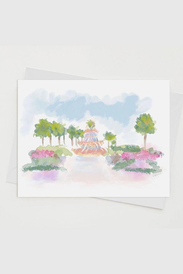 The Pineapple Fountain Notecard - TheTinyTassel