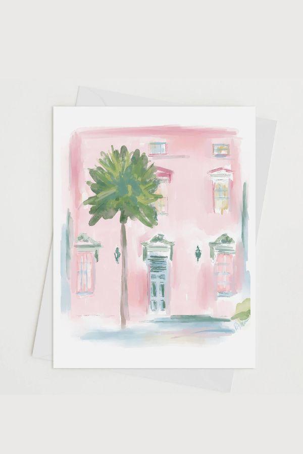 The Pink Houses Notecard - TheTinyTassel