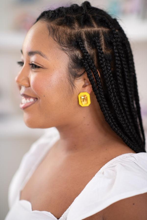 The Blaine Earring in Yellow - TheTinyTassel