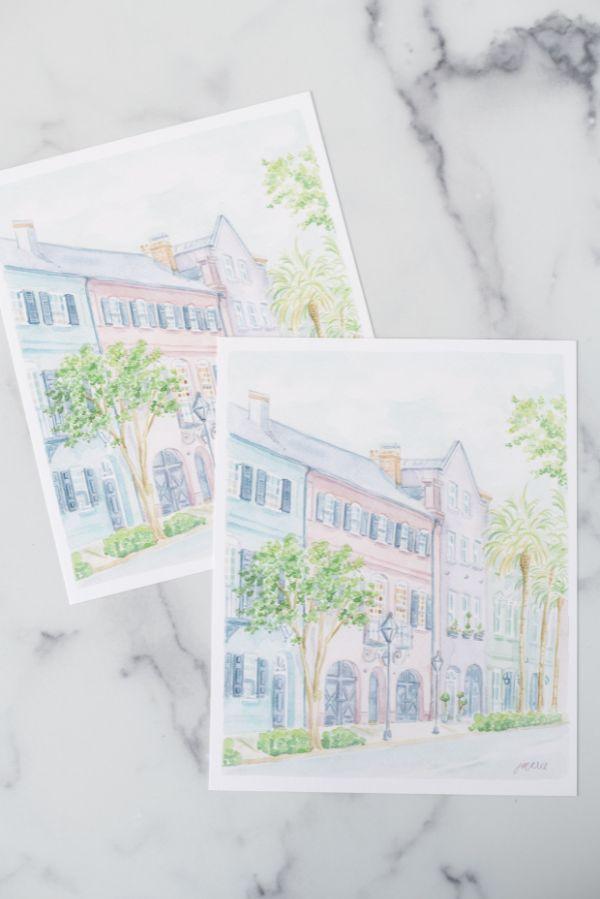 The Rainbow Row Charleston Art Print By Simply Jessica Marie - TheTinyTassel