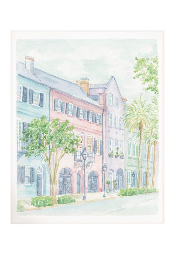 The Rainbow Row Charleston Art Print By Simply Jessica Marie - TheTinyTassel