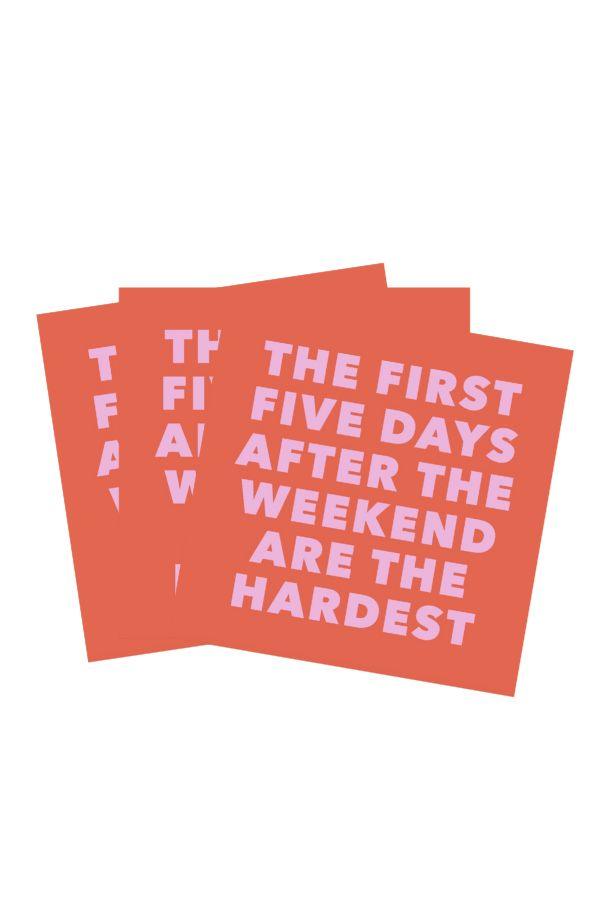 The First Five Days Cocktail Napkins - TheTinyTassel