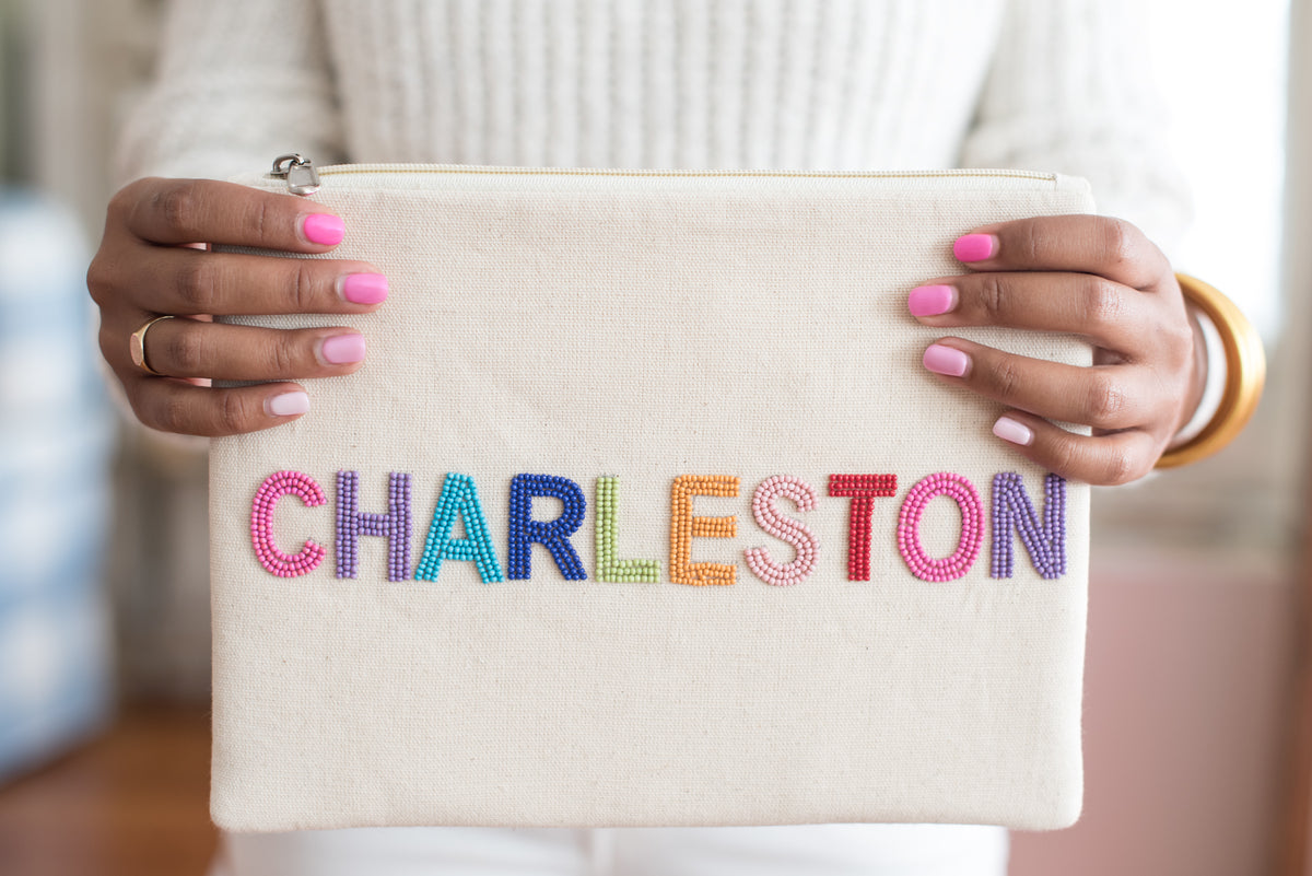 The Charleston Canvas Pouch - TheTinyTassel