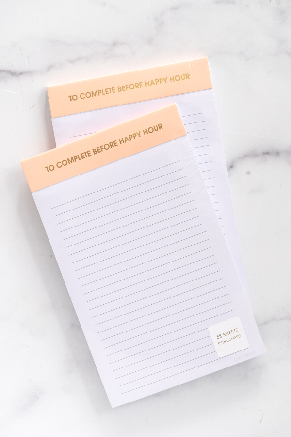 The To Complete Before Happy Hour Notepad