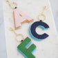 The Elsey Keychain in Green and Blue - TheTinyTassel